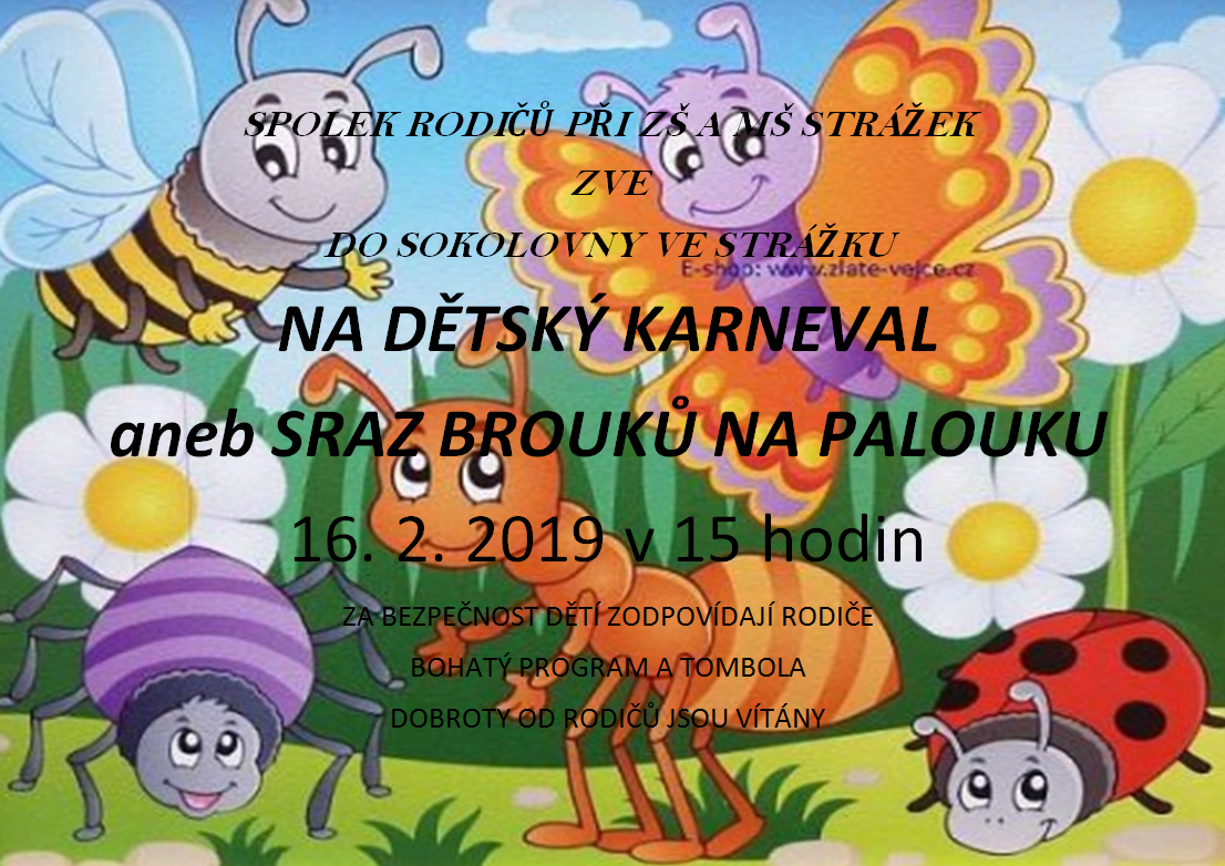 Dětský maškarní karneval 16. 2. 2019 od 15:00